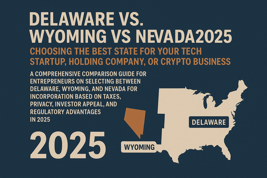 Delaware vs. Wyoming vs. Nevada in 2025: Choosing the Best State for Your Tech Startup, Holding Company, or Crypto Business
