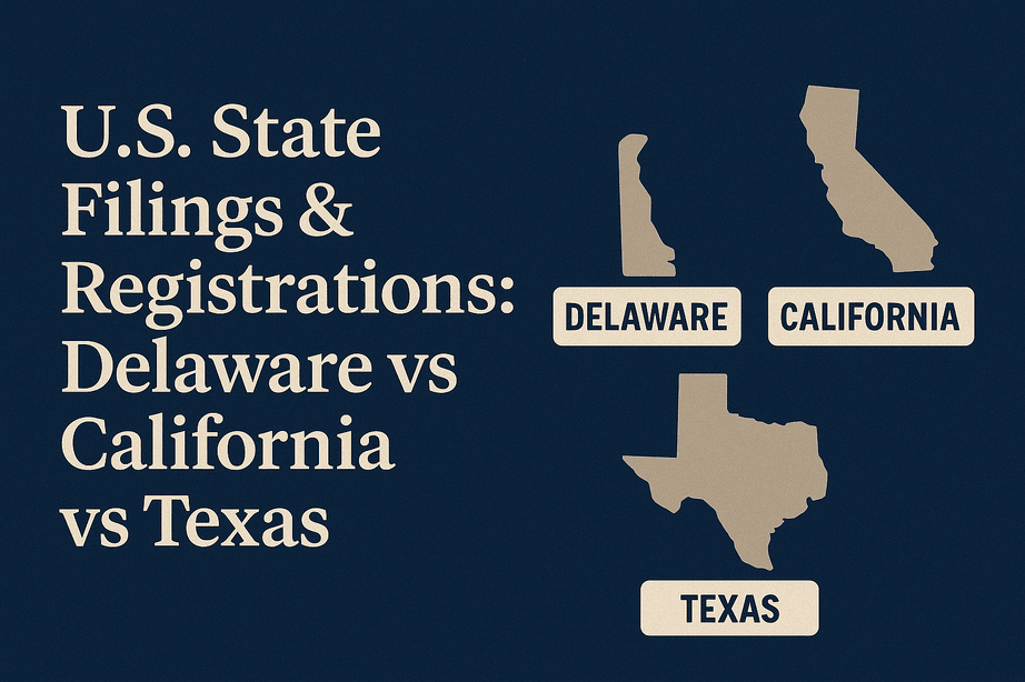 U.S. State Filings & Registrations: Delaware vs California vs Texas LLC — What Entrepreneurs Must Know
