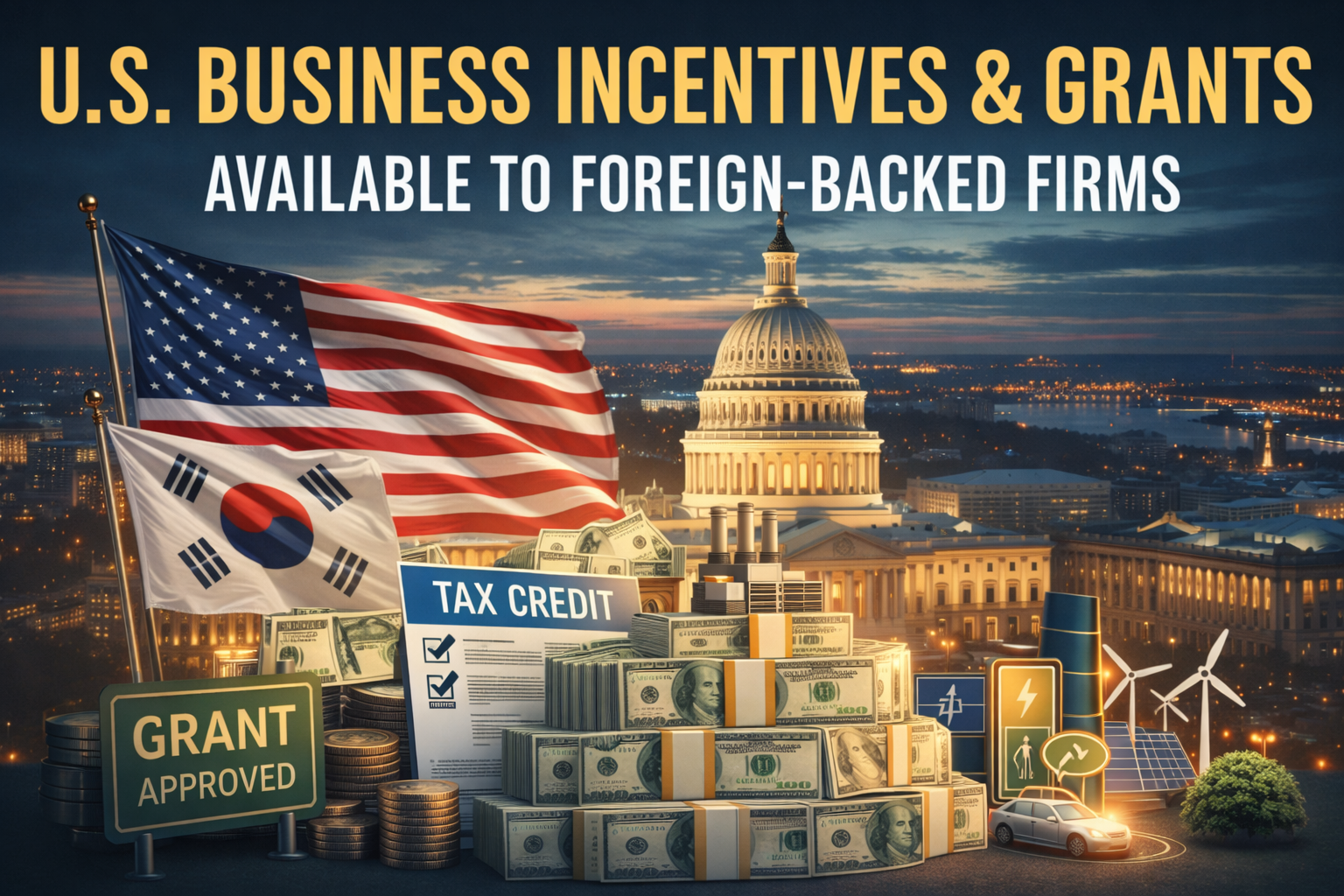 U.S. Business Incentives & Grants Available to Foreign-Backed Firms